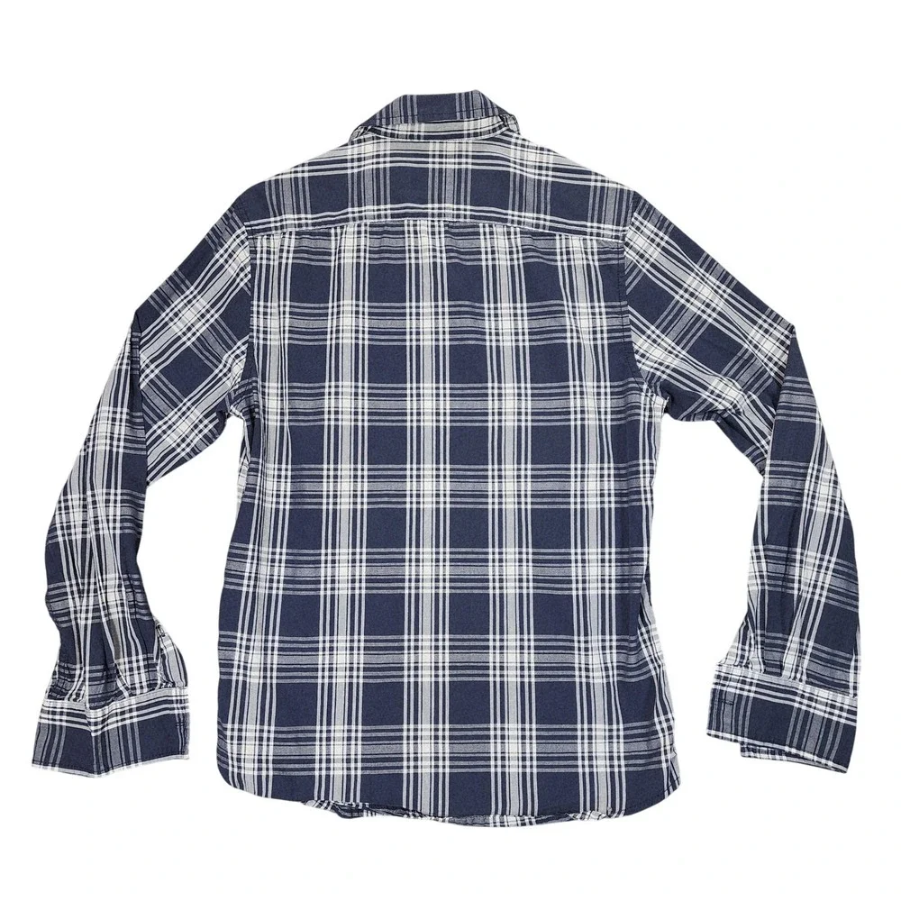 American Rag Cie‎ Button Up Shirts S Men Lot 2 Plaid Blue Black Cowboy Western